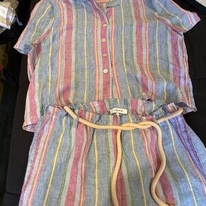 Frame Denim Pastel Striped Shirt